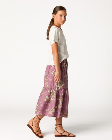 SKIRT ROSES PLUM