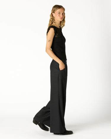 TOP CANALÉ LACE BLACK