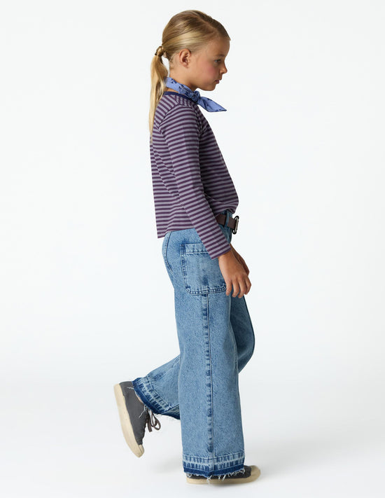 PURPLE STRIPED T-SHIRT