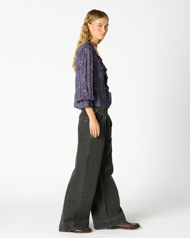 CAMISA VOLANTE JARETAS NIGHT GARDEN PLUM