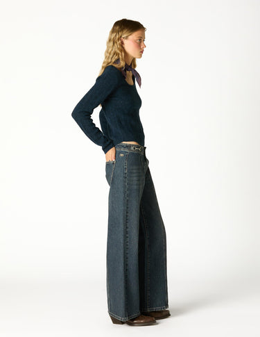 PANTALÓN HEBILLAS CINTURILLA DARK BLUE