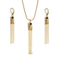 BLACK STONE CHAIN NECKLACE