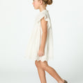 EMBROIDERED ECRU DRESS