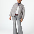 IRON GREY MANDARIN COLLAR JACKET