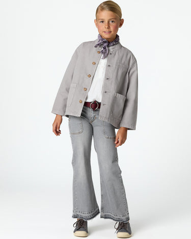 IRON GREY MANDARIN COLLAR JACKET