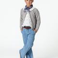BLUE WIDE LEG DENIM PANTS