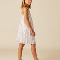 MULTI-COLOURED LUREX STRIPE DRESS