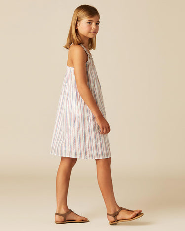 MULTI-COLOURED LUREX STRIPE DRESS
