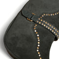 STUDDED SUEDE BAG GREEN