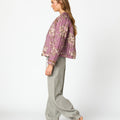 ROSES BOMBER JACKET PLUM