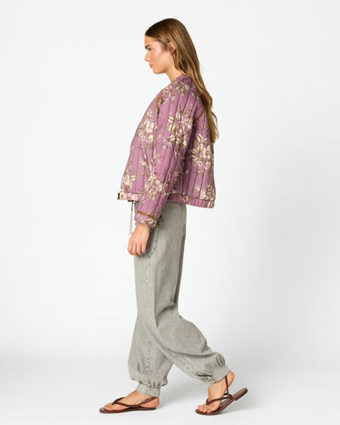 ROSES BOMBER JACKET PLUM