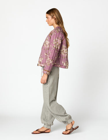 ROSES BOMBER JACKET PLUM