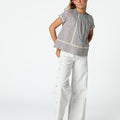 CAMISA MANGA CORTA LACE GRIS