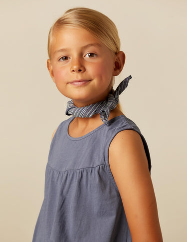 BLUE SLEEVELESS T-SHIRT