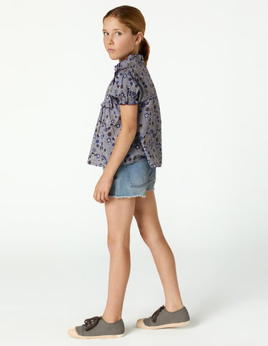 BLUE DENIM SHORTS