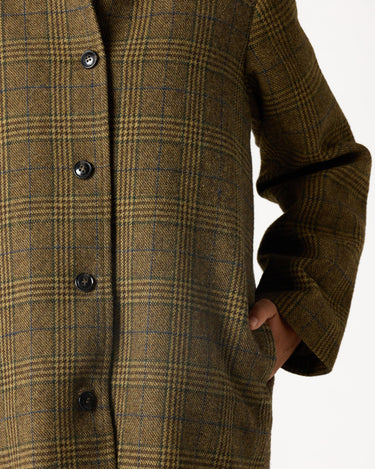 ABRIGO CUELLO PICO CUADRO GREEN
