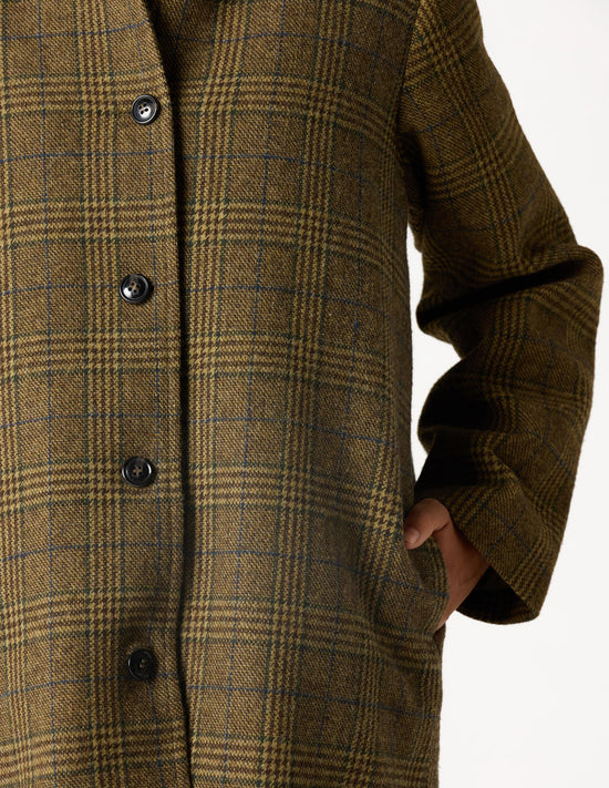 ABRIGO CUELLO PICO CUADRO GREEN