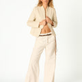 STRIPED LACE BLAZER ECRU