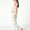 RAW LACE CREPE TOP