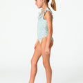SWIMSUIT WITH TOILE POND RUFFLE