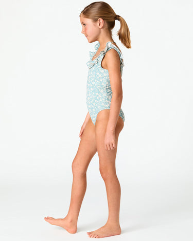 SWIMSUIT WITH TOILE POND RUFFLE