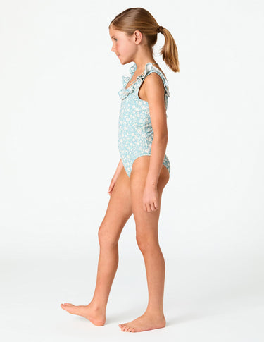 SWIMSUIT WITH TOILE POND RUFFLE