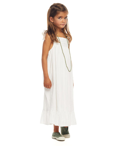 Green lurex stripe wrap maxi dress