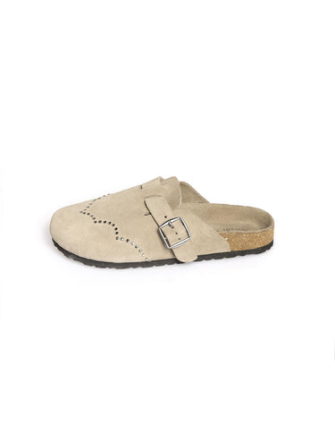 STUDDED SUEDE CLOG