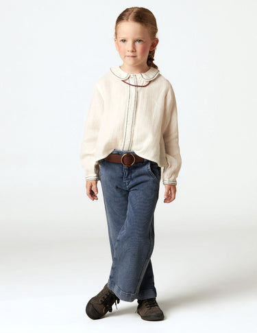 HERRINGBONE EMBROIDERED SHIRT
