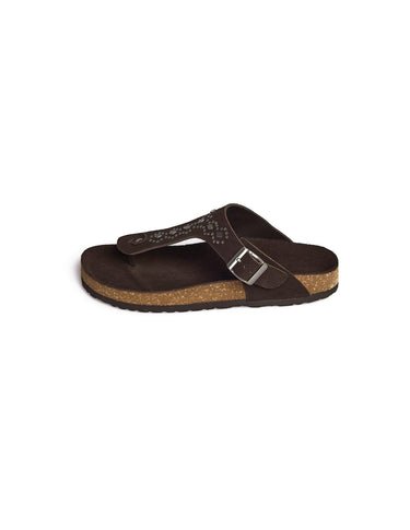 RHOMBUS STUD SANDAL BROWN