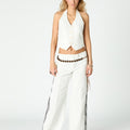 EIGHTS EMBROIDERED TROUSERS ECRU
