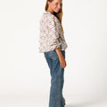 CAMISA BRIGHT FLOWERS PLUM