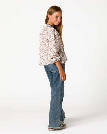 CAMISA BRIGHT FLOWERS PLUM