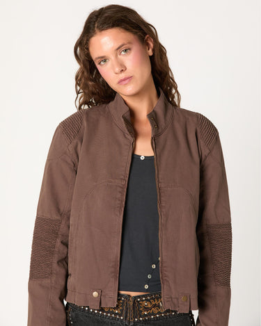 CHAQUETA CREMALLERA CHOCOLATE