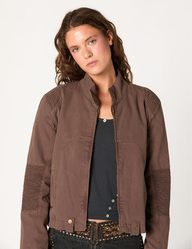 CHAQUETA CREMALLERA CHOCOLATE