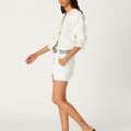 LACE-INSERT LONG SLEEVE SHIRT