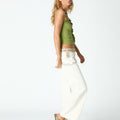 ASYMMETRIC RUCHED PICKLE T-SHIRT