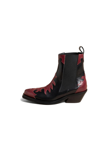 CONTRAST ANKLE BOOT