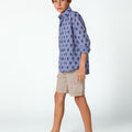 PRINT SHIRT BUTI BLUE