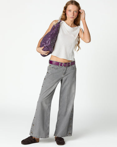 GREY TROUSERS SIDE BUTTONS