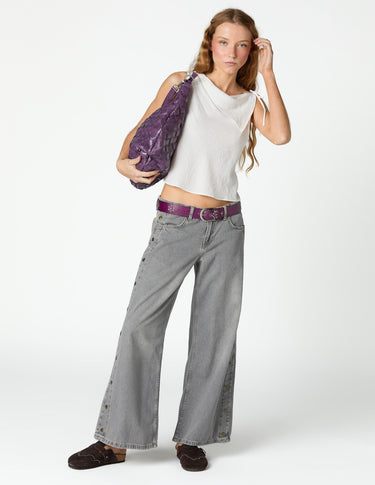 GREY TROUSERS SIDE BUTTONS