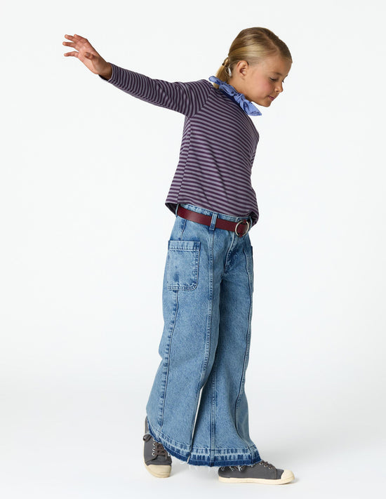 PANTALÓN DENIM DESFLECADO AZUL