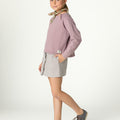 RUFFLED SKIRT IRON GREY