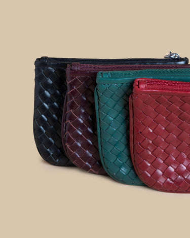 BRAIDED BROWN PURSE