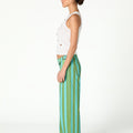 BLUE STRIPED TROUSERS