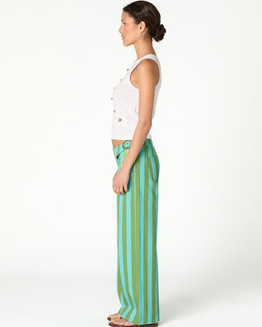 BLUE STRIPED TROUSERS