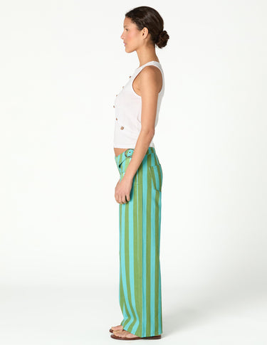 BLUE STRIPED TROUSERS