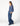 RUFFLE SHIRT DARTS NIGHT GARDEN BLUE
