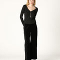 EIGHTS BLUE VELVET TROUSERS