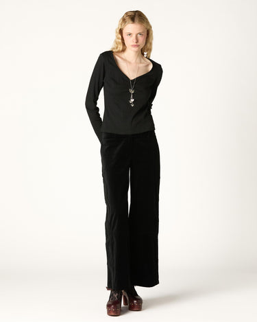 EIGHTS BLUE VELVET TROUSERS